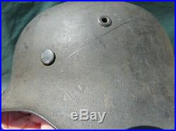 100% Orig WWII German M 42 Late, Late war Helmet NS66 lot 6723 NICE Orig Paint