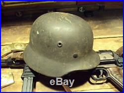 100% Original German WWII Luftwaffe M40 Combat Helmet KIA