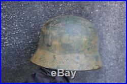 100% original ww2 German period camo m35 Q64 helmet Gefr. Muler