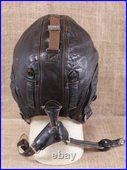 1044 WWII German LKpW 101 Leather Flight Helmet with throat mics size 58 1044 WWII German LKpW 101 Leather Flight Helmet with throat mics size 58