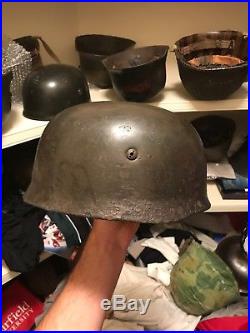 110% Original WW2 German M38 Fallschirmjager Helmet