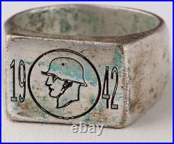 1942 Gott mit uns WW2 German Ring war period WWII Soldier in helmet Germany Army 1942 Gott mit uns WW2 German Ring war period WWII Soldier in helmet Germany Army
