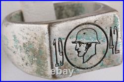 1942 Gott mit uns WW2 German Ring war period WWII Soldier in helmet Germany Army 1942 Gott mit uns WW2 German Ring war period WWII Soldier in helmet Germany Army
