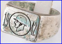 1942 Gott mit uns WW2 German Ring war period WWII Soldier in helmet Germany Army 1942 Gott mit uns WW2 German Ring war period WWII Soldier in helmet Germany Army