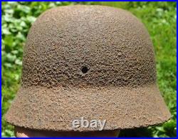 #21 WWII Germany German Original War Damaged Relic Combat Helmet SHELL DROPPED