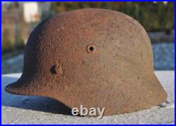#77 WWII Germany German Original War Damaged Relic Combat Helmet LINER BAND