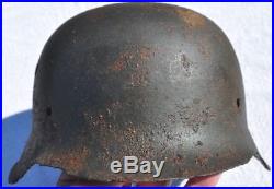#83 WWII Germany German Original War Relic Combat Helmet M42 PAINT CUSTOM MADE