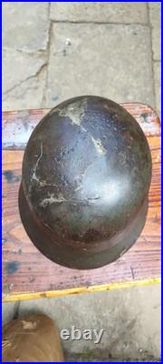 A German M40 soldier's helmet from World War II A German M40 soldier's helmet from World War II