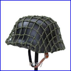 ANQIAO WW2 WWII German M35 Helmet with Net Cover Steel Material M1935 Soldier St