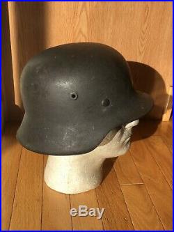 As Found Original WW2 German Helmet Model 1942 Blue Grayish Color