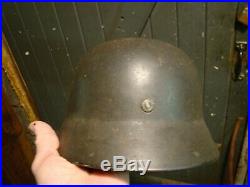 Attic find WW2 German Luftwaffe M35 helmet 1942 Q66