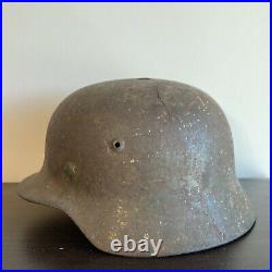 Attractive ORIGINAL WW2 M35 Battle Damaged! German Wehrmacht Helmet
