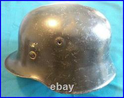 Authentic German WW II M42 Combat Helmet withLiner Free Shipping