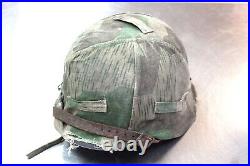 Authentic WW2 German M42 Helmet with Camo Cover & Liner