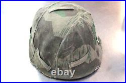 Authentic WW2 German M42 Helmet with Camo Cover & Liner