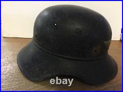 Authentic WWII German Luftschutz Air Defense Helmet withDecal ML18