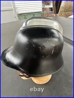 Beautiful German WW2 No Decal Steel Firemans Helmet-Named-Excellent+