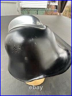 Beautiful German WW2 No Decal Steel Firemans Helmet-Named-Excellent+