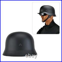 Black WW2 German Elite WH Army M35 M1935 Steel Helmet Stahlhelm Retro Protection
