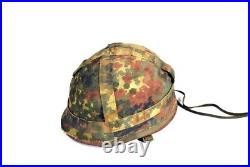 Bundeswehr -WW2 VTG German steel war helmet West Germany w. Camouflage cover