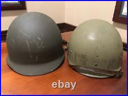 EARLY 1st MODEL WEST GERMAN STEEL HELMET 2-PIECE M1 CLONE