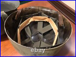 EARLY 1st MODEL WEST GERMAN STEEL HELMET 2-PIECE M1 CLONE