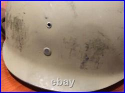 EARLY 1st MODEL WEST GERMAN STEEL HELMET 2-PIECE M1 CLONE