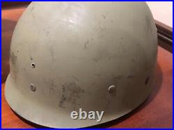 EARLY 1st MODEL WEST GERMAN STEEL HELMET 2-PIECE M1 CLONE