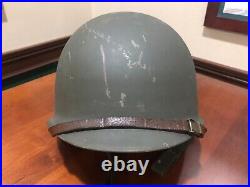 EARLY 1st MODEL WEST GERMAN STEEL HELMET 2-PIECE M1 CLONE