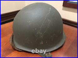 EARLY 1st MODEL WEST GERMAN STEEL HELMET 2-PIECE M1 CLONE