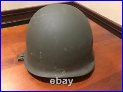 EARLY 1st MODEL WEST GERMAN STEEL HELMET 2-PIECE M1 CLONE