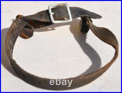 Early Aluminum Buckle Original German Army Ww2 Helmet Leather Chinstrap