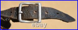 Early Aluminum Buckle Original German Army Ww2 Helmet Leather Chinstrap