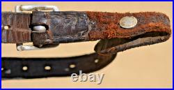 Early Aluminum Buckle Original German Army Ww2 Helmet Leather Chinstrap