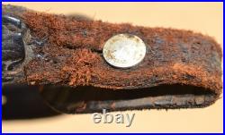Early Aluminum Buckle Original German Army Ww2 Helmet Leather Chinstrap