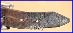 Early Aluminum Buckle Original German Army Ww2 Helmet Leather Chinstrap