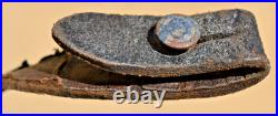 Early Aluminum Buckle Original German Army Ww2 Helmet Leather Chinstrap