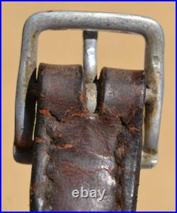Early Aluminum Buckle Original German Army Ww2 Helmet Leather Chinstrap