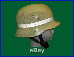 Early West German Firefighter Fire Helmet Close To M38 WWII Helmet Named