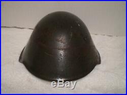 East German DDR m56 1st pattern helmet, 3 rivets with WWII type liner 1959 issue