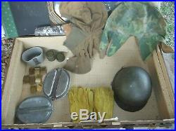 Estate Find. World War II U. S. German uniforms/costums helmet mess kit