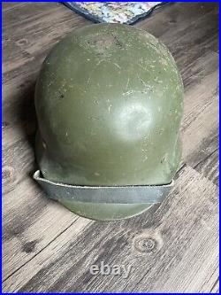 Finnish M40/55 Military Helmet made on German WWII Machinery Original #5