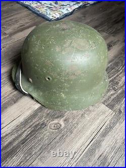 Finnish M40/55 Military Helmet made on German WWII Machinery Original #5