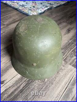 Finnish M40/55 Military Helmet made on German WWII Machinery Original #5