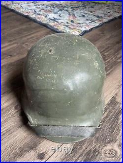 Finnish M40/55 Military Helmet made on German WWII Machinery Original #6