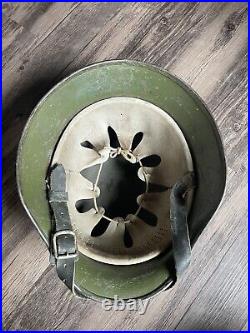 Finnish M40/55 Military Helmet made on German WWII Machinery Original #6