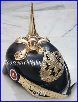GERMAN PRUSSIAN Halloween HELMET WWII PICKELHAUBE BAVARIAN OFFICER WEARABLE
