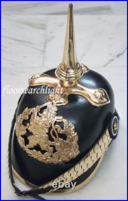 GERMAN PRUSSIAN Halloween HELMET WWII PICKELHAUBE BAVARIAN OFFICER WEARABLE