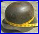 GERMAN-SPANISH-WWII-WW2-M35-Military-Helmet-NO-Liner-Small-Worn-Display-01-hmdr