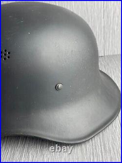 GERMAN WW2 RLB REICHSLUFTSCHUTZBUND HELMET With ERSATZ LINER & PLASTIC CHINSTRAP